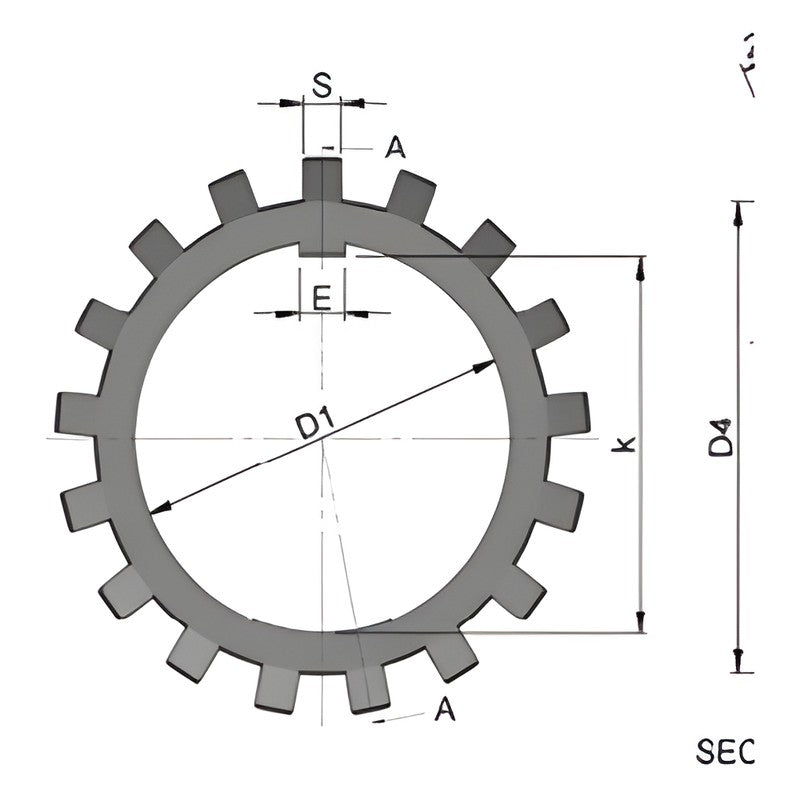 DAIHAN AW Bearing Lock Washers (AW00-AW23, Bent / Straight Tab)