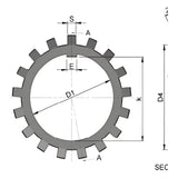 DAIHAN AW Bearing Lock Washers (AW00-AW23, Bent / Straight Tab)