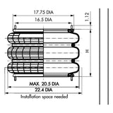 ENIDINE YI-FT Series Triple Convoluted Air Spring