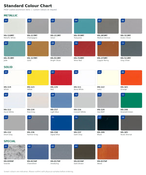 Hongseong Industrial Colour Chart