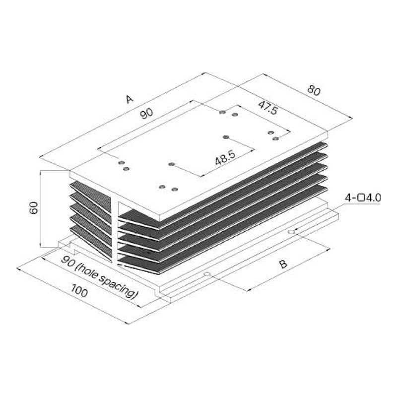 KACON KHS Series Heat Sinks for SSRs and Power Regulators