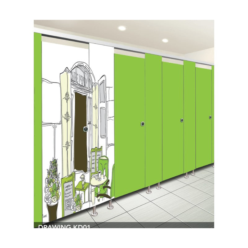 KCC BEAUTICLE CUSTOM/KIDS Design Toilet Cubicle Panels