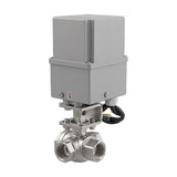 KCC HMV-SC-3T/3L Motorized 3-Way Ball Valve, Stainless (Rc 1/2 to 2)