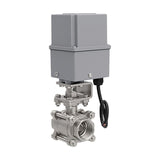 KCC HMV-SC Motorized Ball Valve, 3-Piece Stainless (Rc 1/2 to 2)