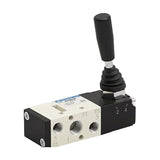 KCC KHV320 Lever Hand Valve, 5-Port (1/8, 1/4)