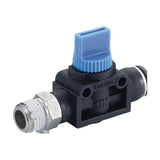KCC KHVF 3-Way Hand Valve, Push-to-Connect (IN Male Thread / OUT Tube)