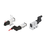 KCC KS328 5-Port Solenoid Valve, Sub-Base Type (Single/Double)