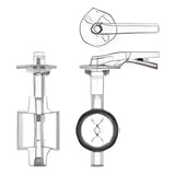 KITZ Class 300 GE Grooved Butterfly Valve (300SGECE, G-300SGECE)