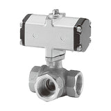 KITZ C/CS/FBS Pneumatic 10K Horizontal 3-Way Bronze Ball Valve