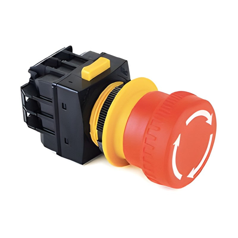 KOINO KSE Emergency Stop Switches (22/25/30 mm, Push-Lock Turn-Reset)
