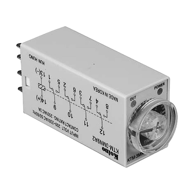 KOINO KTM-3M On-Delay Timing Relays (1 s-60 min, 14-pin)