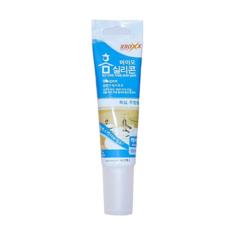 KROXX Bio Home Silicone Sealant, White/Clear (100 ml)
