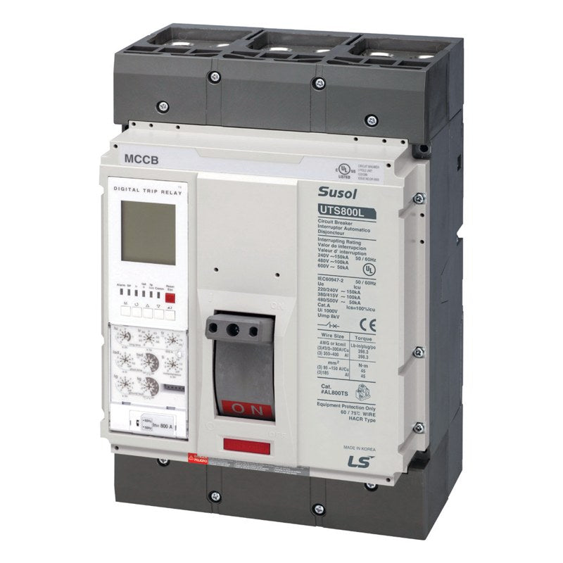 LS Electric Susol UTS800 UL 489 MCCB (400-800 A, digital OCR)