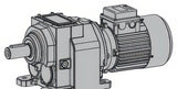 Motovario Helical Inline Gear Reducer IH Series with Input Shaft (IHA and IH Sizes)