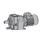Motovario IH Cast Iron Helical Inline Gear Reducers, Input Shaft