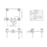 Myung Shin IPB Series Power Base Lift Guide Unit with Miter Gearbox (4-Unit Set, Motor Drive)