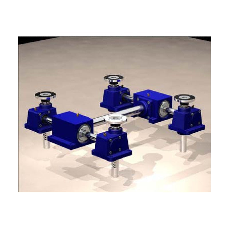 Myung Shin IRJ Series Rack Jack Lift Unit (4-Unit Set with Bevel Gearboxes)