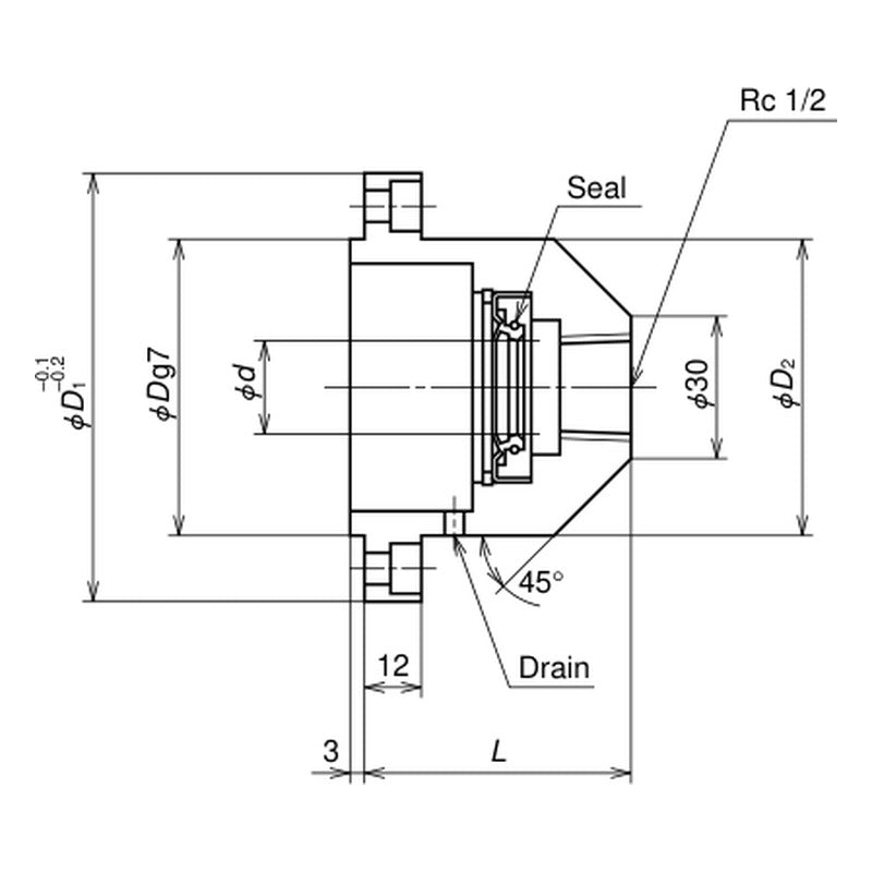 NSK WSK Coolant Seal Units for Hollow Shaft Ball Screws