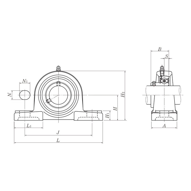 NTN A-AS2 Series Insert Bearings (Set Screw Type)