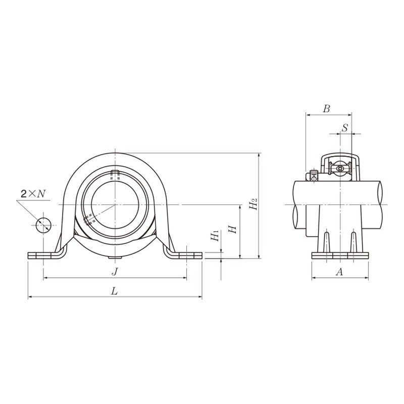 NTN ASPP2 Pillow Block Units, Pressed Steel Housing
