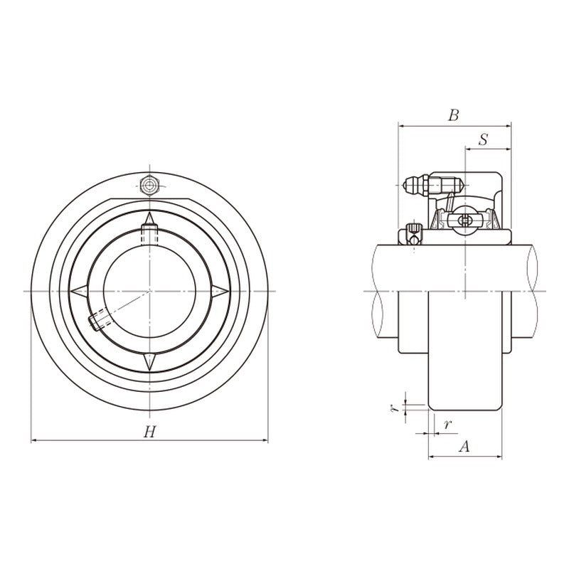 NTN UCC3 Cartridge Units, Cast Housing