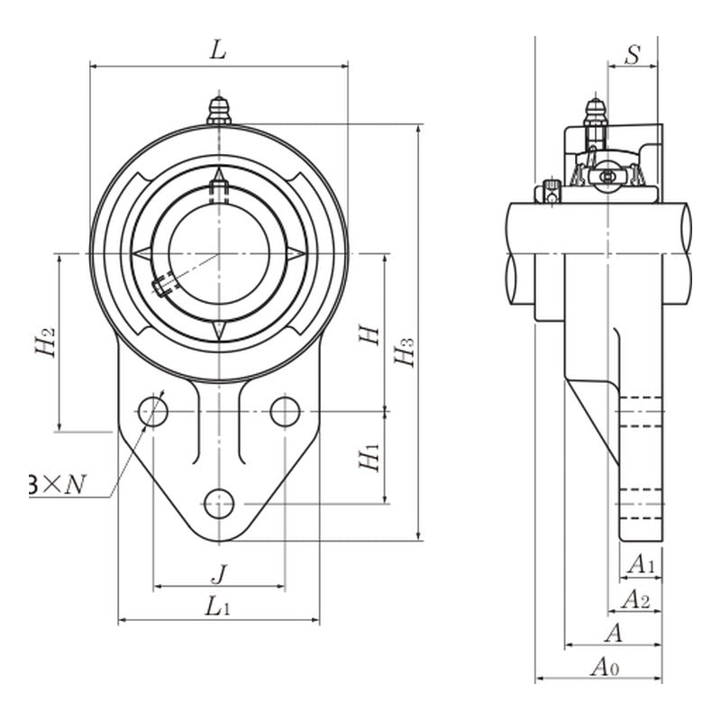 NTN UCFH2 Modified Flanged Units, Cast Housing
