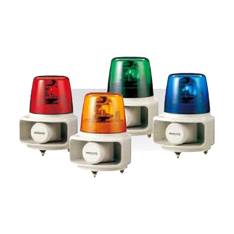 PATLITE RT-VF Rotating Beacon with MP3 Voice Annunciator Horn, Φ162 mm
