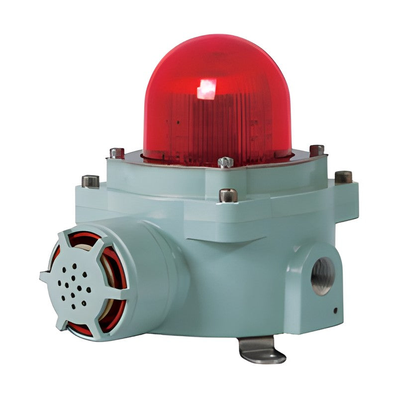 Qlight QNEB Flameproof and Intrinsically Safe LED Beacon with Siren Buzzer, 100 dB, Ø82 mm