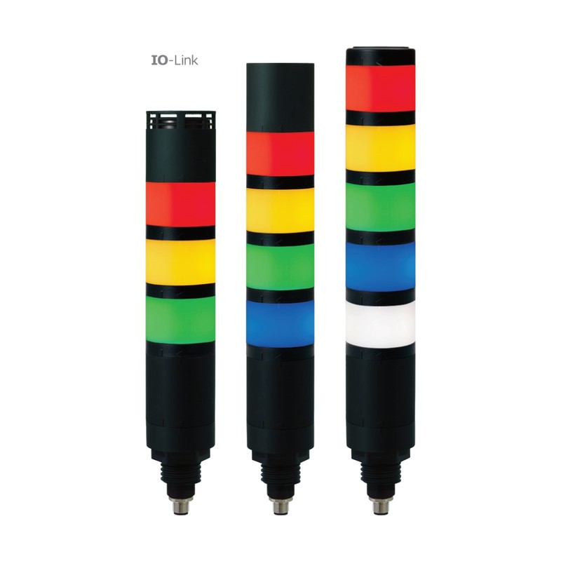 Qlight QTR60L-IOL Ø60mm IO-Link Programmable LED Tower Light with Translucent Lens