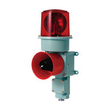 Qlight SDLR LED Revolving Beacon with Electronic Sounder, Ø150 mm, 114 dB, Wall Mount