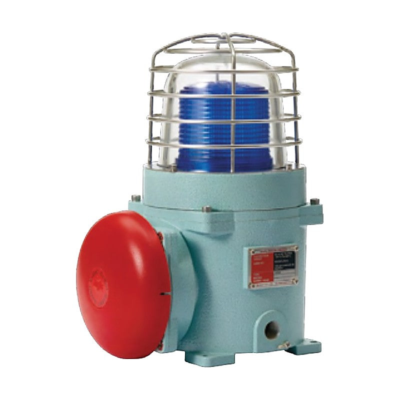 Qlight SEBAL Explosion-Proof LED Steady/Flashing Beacon with Alarm Bell, 95 dB