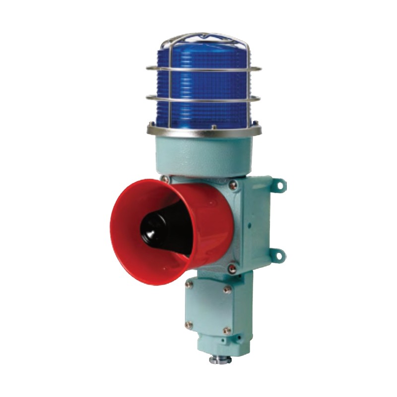Qlight SEDL LED Steady/Flashing Beacon with Electronic Sounder, Ø125 mm, 114 dB, Wall Mount