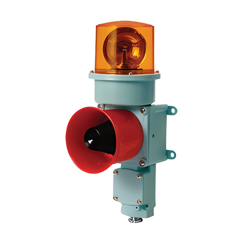 Qlight SEDLR LED Revolving Beacon with Electronic Sounder, Ø125 mm, 114 dB, Wall Mount