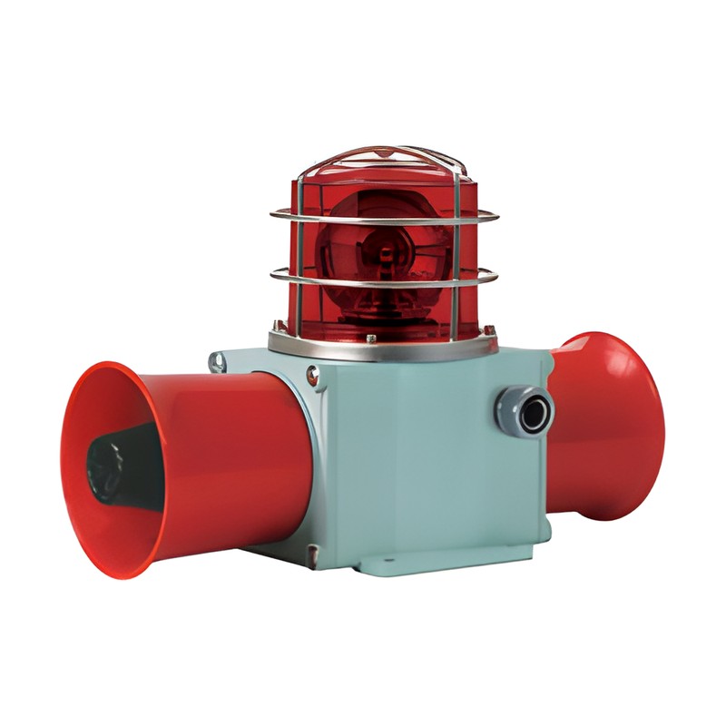Qlight SHD2 Bulb Revolving Beacon with Dual Electronic Sounders, 114 dB x 2