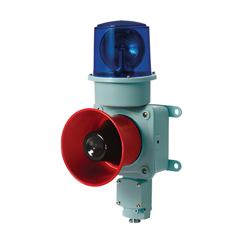Qlight SMDLR LED Revolving Beacon with Electronic Sounder, Ø150 mm, 120 dB, Wall Mount