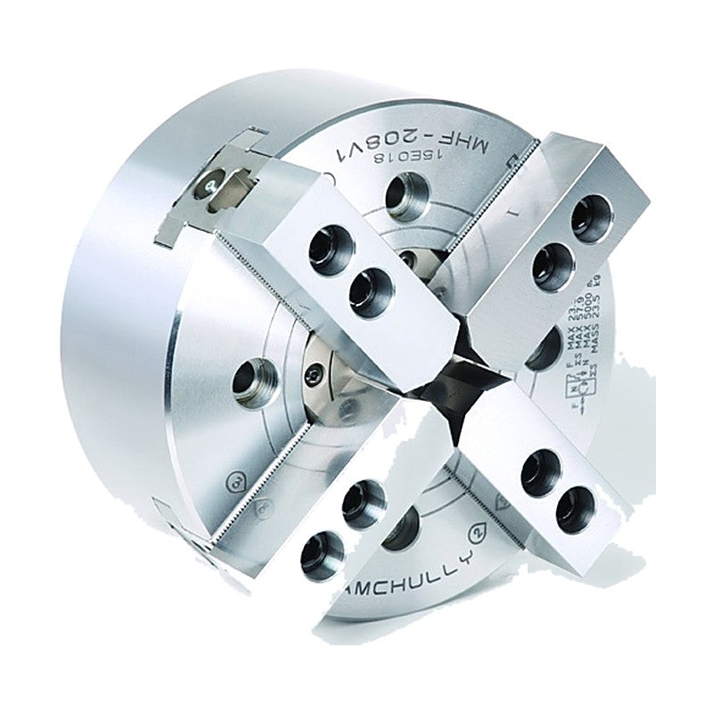 Samchully Mega-Bore 2-Jaw / 4-Jaw Ultra High-Speed Open-Center Chuck MHT/MHF