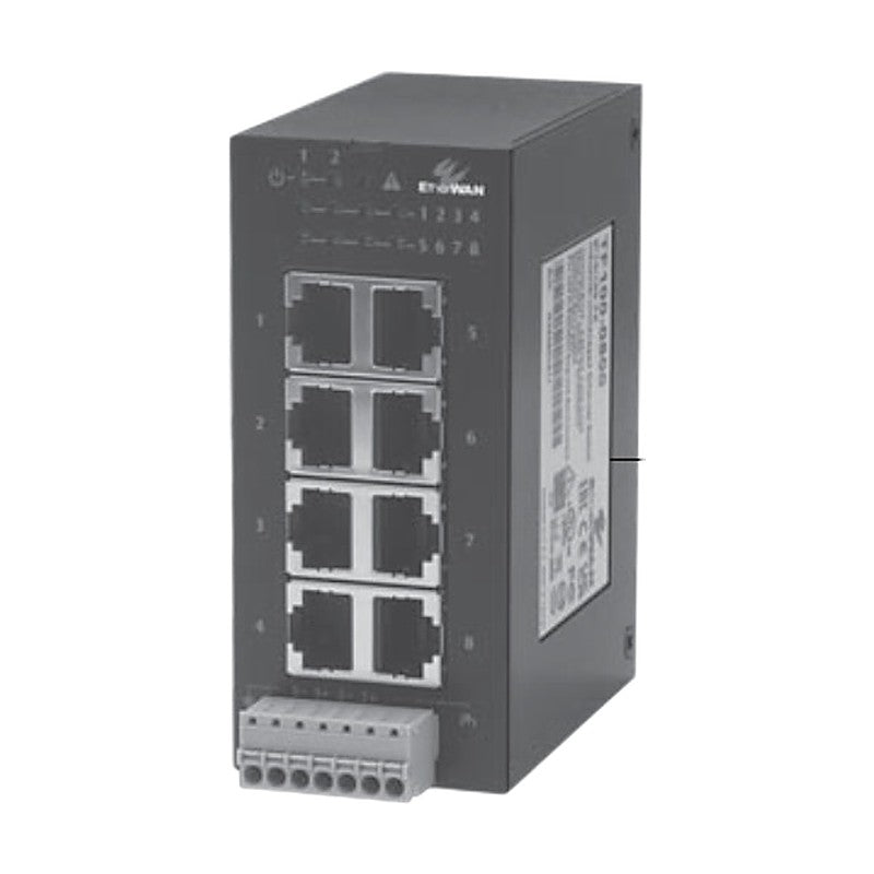 Samwon ACT TF100-0800 8-Port 10/100 Industrial Ethernet Switch, Metal