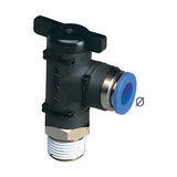 Sangah BL Male Elbow Ball Valve, One-Touch Fitting, Inch Tube, NPT Thread