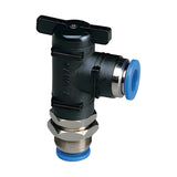 Sangah BLM Bulkhead Union Elbow Ball Valve, One-Touch Fitting, Inch Tube