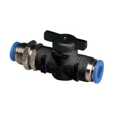 Sangah BM Bulkhead Union Ball Valve, One-Touch Fitting, Inch Tube