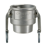 Sangah CB Cam-Lock Coupling, Type B Male Thread Coupler, Aluminum