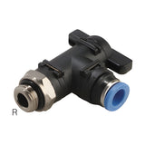Sangah GBL-G Ball Valve, Elbow, One-Touch, Metric Tube, G (PF) Thread