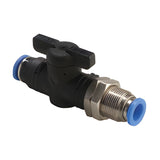 Sangah GBM Ball Valve, One-Touch Bulkhead Union, Metric Tube