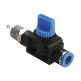 Sangah GHVFS Hand Valve, Straight Fitting x Thread, Metric Tube, R (PT) Thread