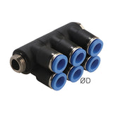 Sangah GPA(D3)-G Triple Branch A, One-Touch Fitting, Metric Tube, G (PF) Thread