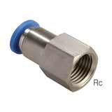 Sangah GPCF-G Female Straight, One-Touch Fitting, Metric Tube, G (PF) Thread