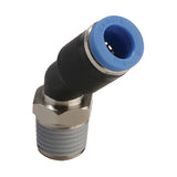 Sangah GPL45 Male 45° Elbow, One-Touch Fitting, Metric Tube, R (PT) Thread