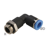 Sangah GPLLP-G Extended Male Elbow, One-Touch Fitting, Metric Tube, G (PF) Thread