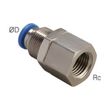 Sangah GPMF-G Bulkhead Female Straight, One-Touch Fitting, Metric Tube, G (PF) Thread