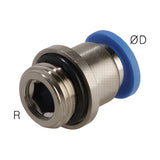 Sangah GPOC-G Round Male Straight, One-Touch Fitting, Metric Tube, G (PF) Thread